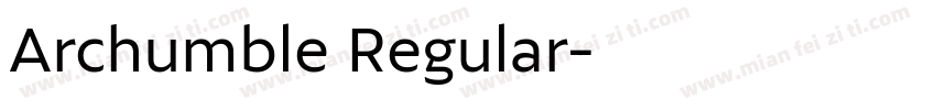 Archumble Regular字体转换